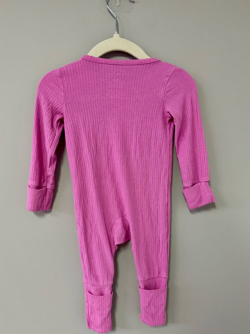 Carter's Pink Ribbed Footed One-Piece - Picture 2 of 3